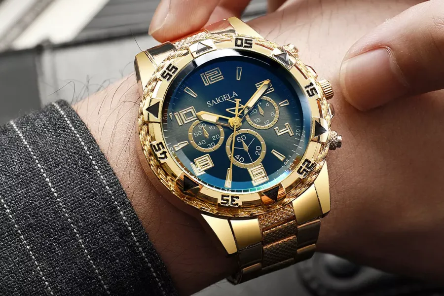 Durable Stainless Steel Quartz Wristwatch